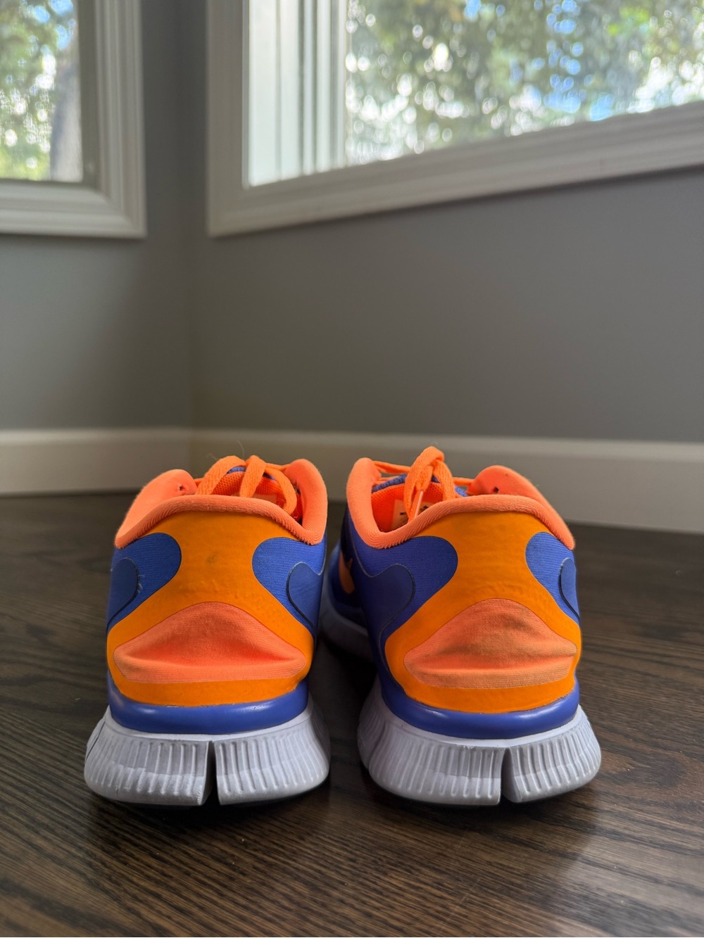 Women’s Free Run 5.0 Blue & Orange Athletic Sneakers. - Picture 8 of 10